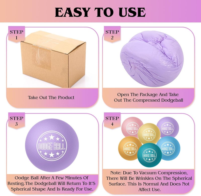 Jerify Foam Dodgeball Set 5 Inch Soft Skin Playground Dodgeballs Bulk, Low Density Foam for Non Sting Dodgeball Sports Equipment for Kids and Adults - Image 4